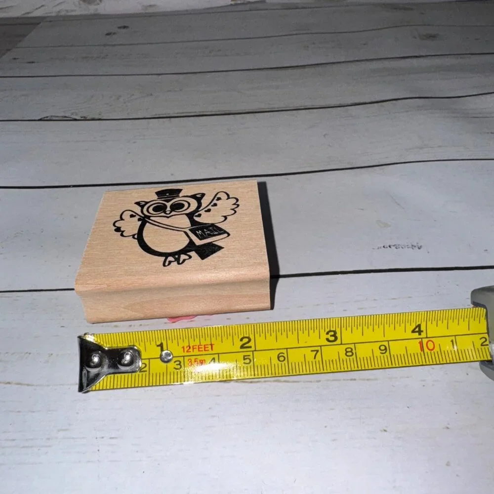 Set Of 4 Recollections Valentine Rubber Stamps With Owl Heart &‎ Arrow Designs